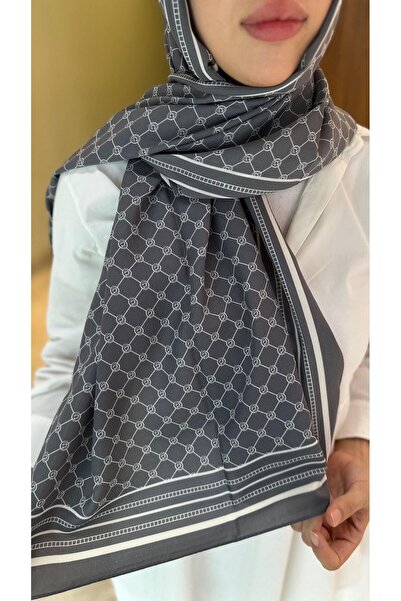 modayışığı Monogram Gri Şal