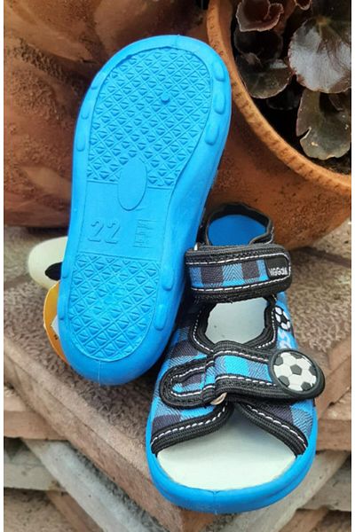 Superbaby Sandalute pentru baietei - Carouri albastre
