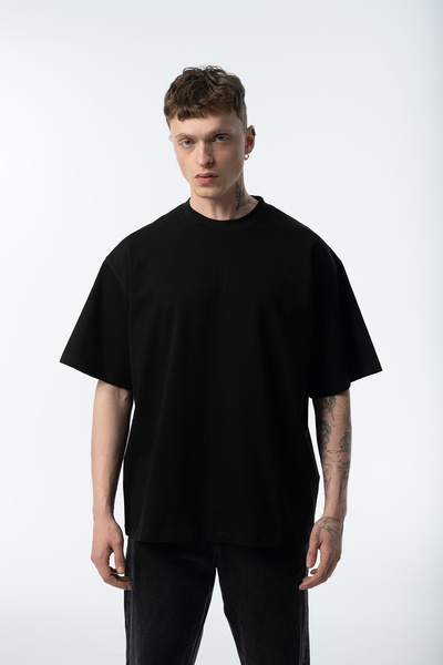 Nhara Unisex Oversize Μαύρο T-Shirt