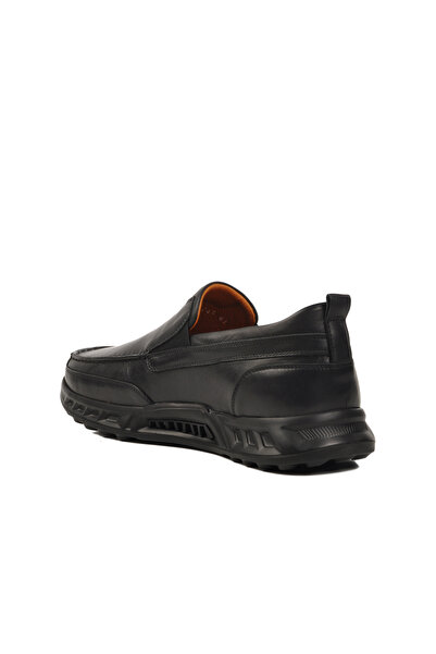 Dr.Flexer Black Genuine Leather Orthopedic Men's Casual Shoes