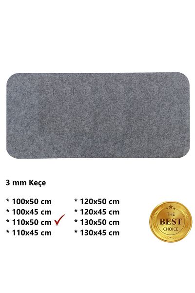 Wotrart Mouse Pad Desk Top Protector 3mm Gray Color Felt under Keyboard Pc Notebook