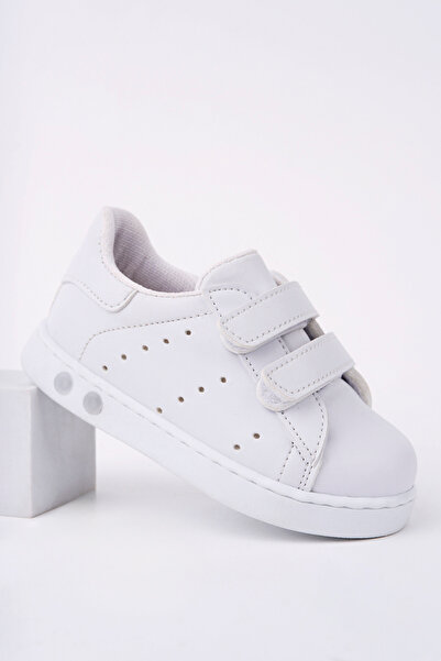 MİDDO Ortopedik Beyaz Işıklı Bebek Spor Ayakkabı