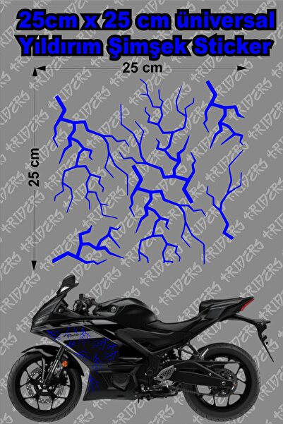 TRİDERS Autocolant Lightning Bolt 25x25cm Folie tăiată Model universal universal