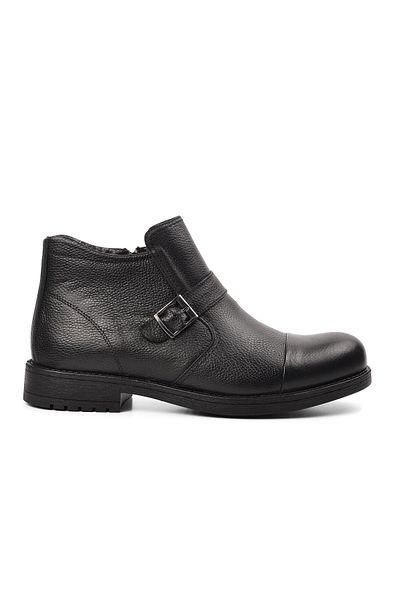 Aspor Black Genuine Leather Classic Men's Boots
