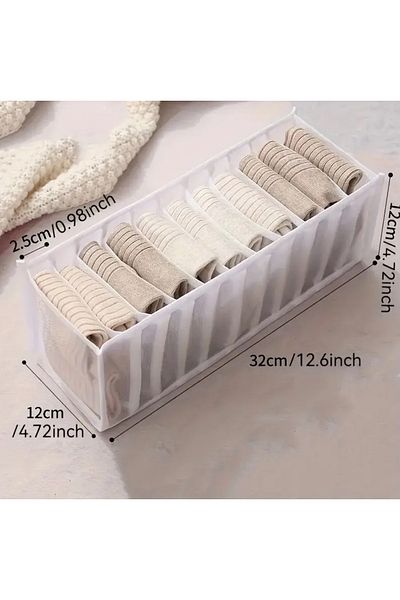 Home 11 Compartment Drawer Organizer - Foldable Fabric Wardrobe Organizer Box