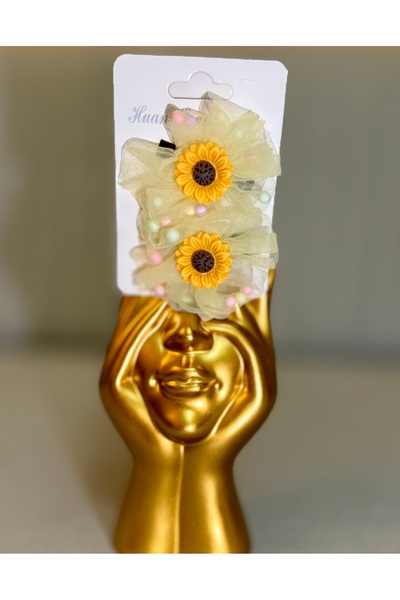 DF ToyShop MARGARETE GALBENE Mărgele mici GALBENE 2 PIESE CLIPS CATARAMĂ