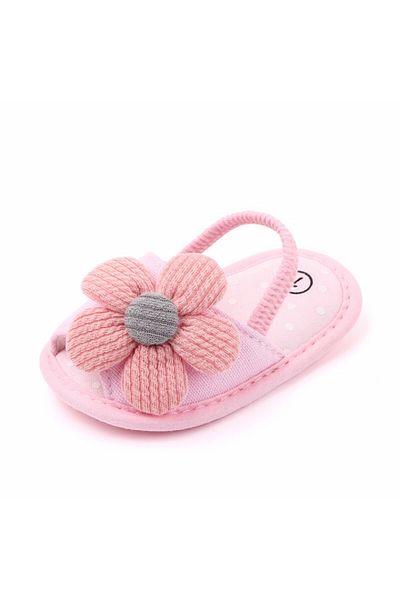 Superbaby Pantofiori decupati roz cu margareta roz
