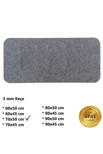 Wotrart Mouse Pad Desk Top Protector Medium Size Gray Color 3mm Felt Keyboard Pc under Notebook