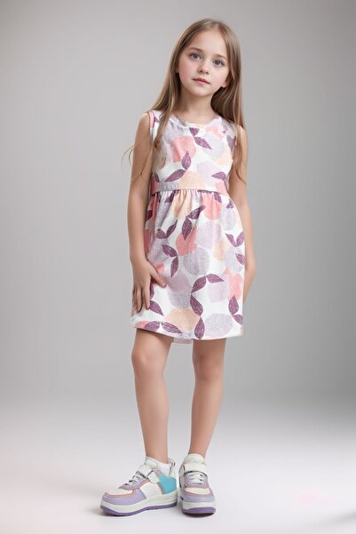 Loule Kız Çocuk %100 Pamuklu Kalın Askılı Elbise LL.P01.O2.L01.012