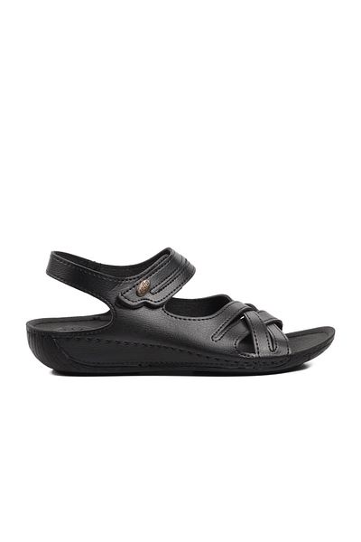 Aspor Black Women's Flat Sandals