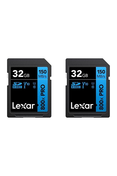 Lexar 2 Pack 32Gb 800X Pro 150Mb/S Sdhc Sd Memory Card 24Film