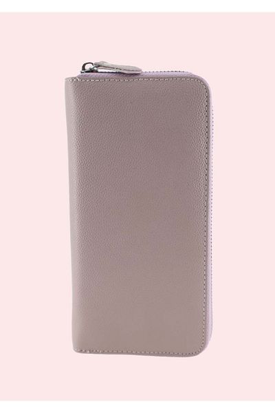 OEM Women's genuine leather wallet, HASSION, B02, lilac