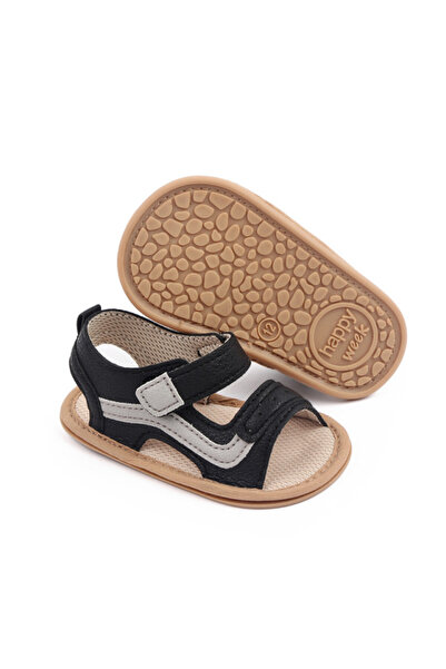 Superbaby Black sandals with gray insert for boys