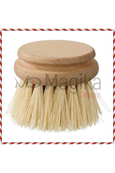 Magika Design Md Valvardad Beige Dish Spare Brush - Made from Agave Leaf Fiber, 5 cm