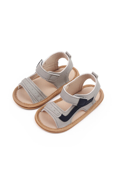 Pure Boutique Grey sandals with black insert for boys