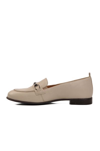 Aspor Beige Genuine Leather Women's Casual Shoes