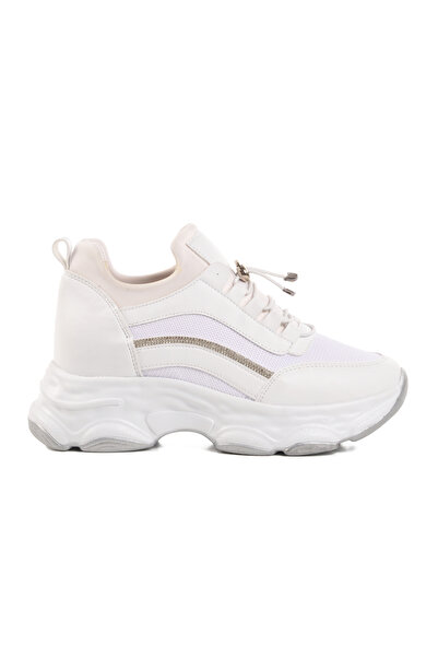 Aspor White High Sole Women's Sneaker