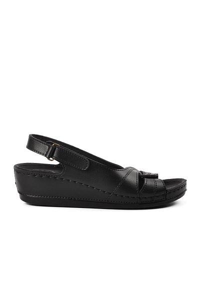Aspor Black Women's Flat Sandals