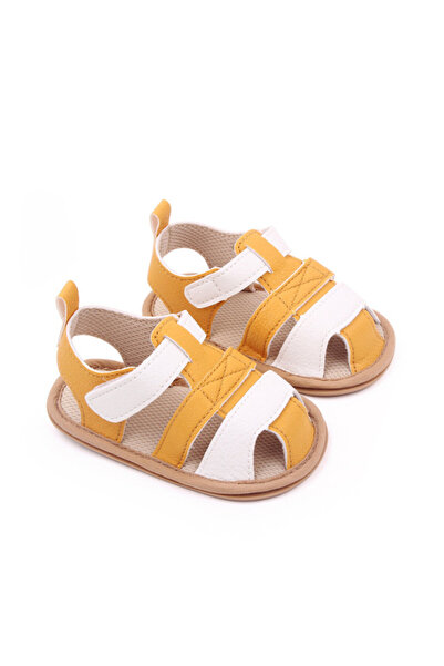 Pure Boutique Mustard yellow and white sandals for boys - Austin