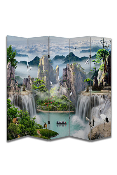 dbsanat Manzara Temalı Özel Tasarım Paravan Room Divider 180 x 200 cm