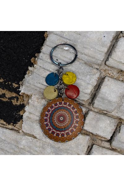 DKY Bohemian Style Coconut Handmade Keyring Bag Charm