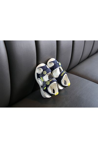 Superbaby Sandale bleumarine cu alb cu barete ajustabile