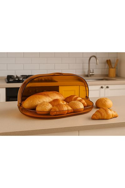 ALMUFARREJ Acrylic Bread Box - Honey