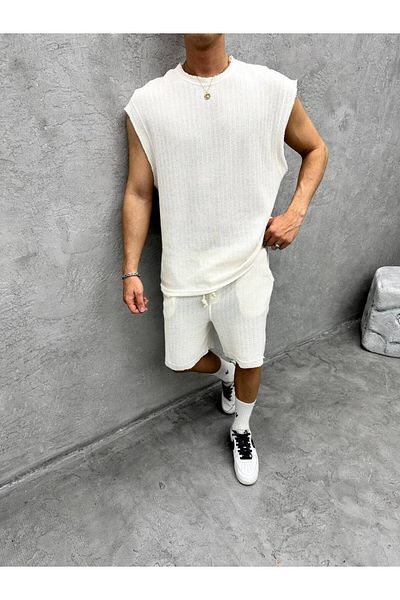 OKSHEN Men's Patterned Knitwear Suit
