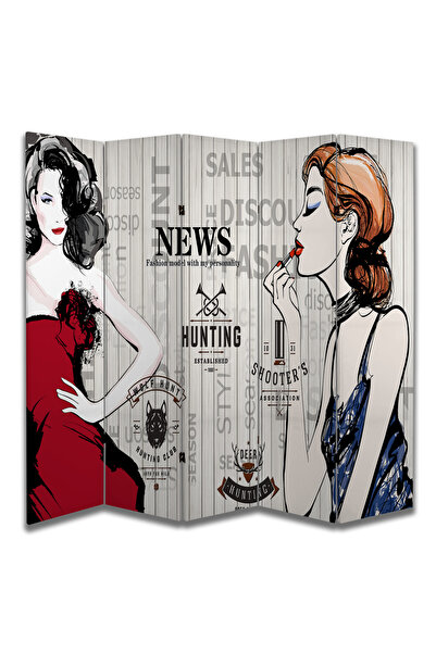 dbsanat Yaşam Temalı Özel Tasarım Paravan Room Divider 180 x 200 cm