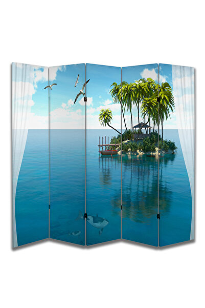 dbsanat Manzara Temalı Özel Tasarım Paravan Room Divider 180 x 200 cm