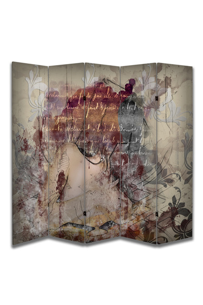 dbsanat Motifli Özel Tasarım Paravan Room Divider 180 x 200 cm