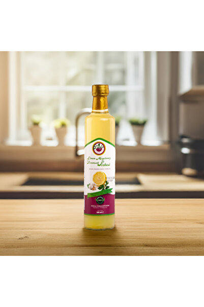 Dafa Meşe Fıçı Limon Maydanoz Sarımsak Sirkesi 500 ml Detoks Antioksidan Probiyotik,