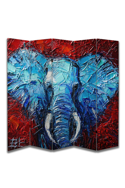 dbsanat Fil Temalı Özel Tasarım Paravan Room Divider 180 x 200 cm