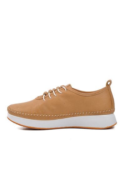 Aspor Beige Women's Flat Comfortable Casual Shoes