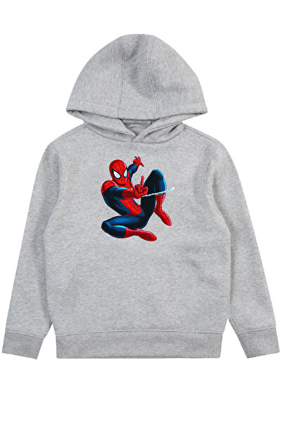 makiteks Erkek çocuk Mevsimlik Kapüşonlu Sweatshirt Hoodie 5 6 7 8 9 10 11 12 yaş Batman Superman Örümcekadam