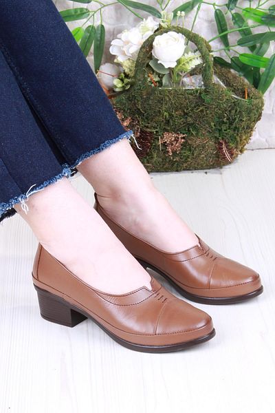 Mehmet Mete 2400 Comfortable Inner and Outer Genuine Leather Women's Shoes