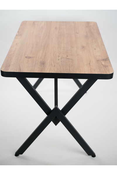 Rafadi 70*110 Cm Mutfak Balkon Bahçe Kafe Restoran Ofis Masası X Ayaklı Atlan...