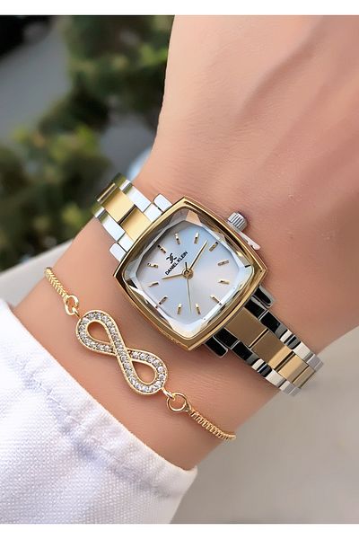 Daniel Klein Brand Steel Cord Non-Stone Women's Watch with Accessory Gift