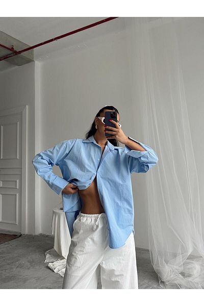mydukkan.co Cămașă oversize cu umeri mici