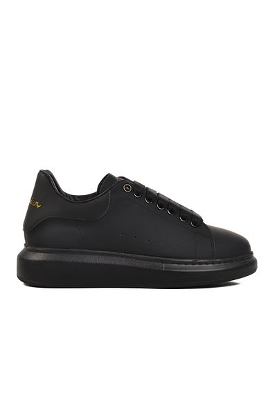 Aspor Black Genuine Leather Men's Sneaker Premium