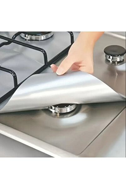 Home 4 Adet Ocak Brülör Kapağı – Yeniden Kullanılabilir - Yanmaz, Yapışmaz, Kolay Temizlenebilir
