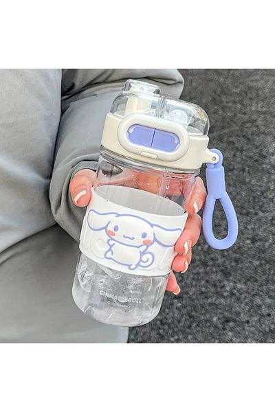 ada çanta kırtasiye Cinnamaroll Figured Children's Water Bottle 580ml Two Compartment Cover Plastic Ad1488