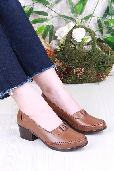 Mehmet Mete 295 Comfortable Inner and Outer Genuine Leather Women's Shoes