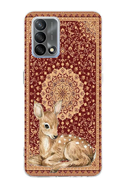 moonset Oppo A74 Uyumlu Ceylan Tasarımlı Baskılı Şeffaf Telefon Kılıfı