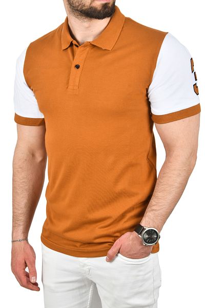 DeepSEA Tricou pentru bărbați, din bumbac, cu gât polo, slim, respirabil, fără ondulare 2503022
