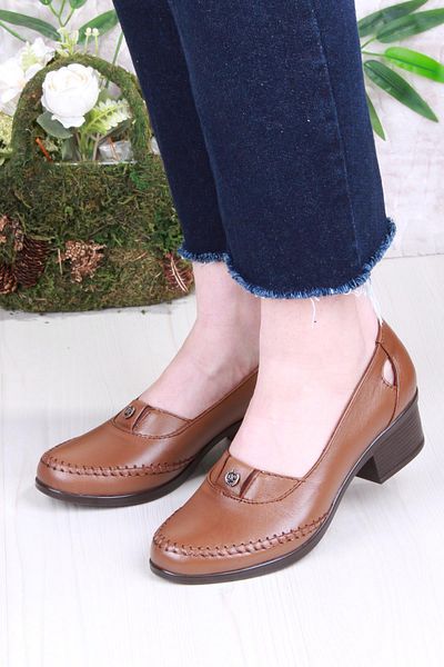 Mehmet Mete 295 Comfortable Inner and Outer Genuine Leather Women's Shoes