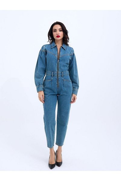 Kokosh moda 5752 JEANS JUMPSUIT-BLUE
