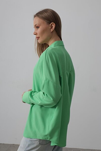 Moderie Butik قميص كينديم فاشون بتفاصيل أكمام واسعة - أخضر