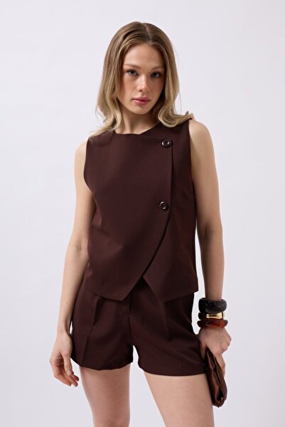 JANES Woven Vest with Side Buttons