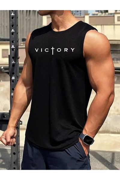 Viyamo Ανδρικό μονό μανίκι Victory με στάμπα